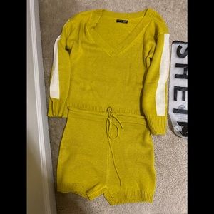Brand new 2pc sweater short set